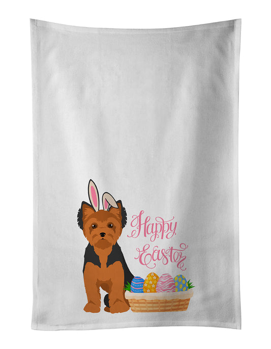 Buy this Black and Tan Puppy Cut Yorkshire Terrier Easter Kitchen Towel Set of 2