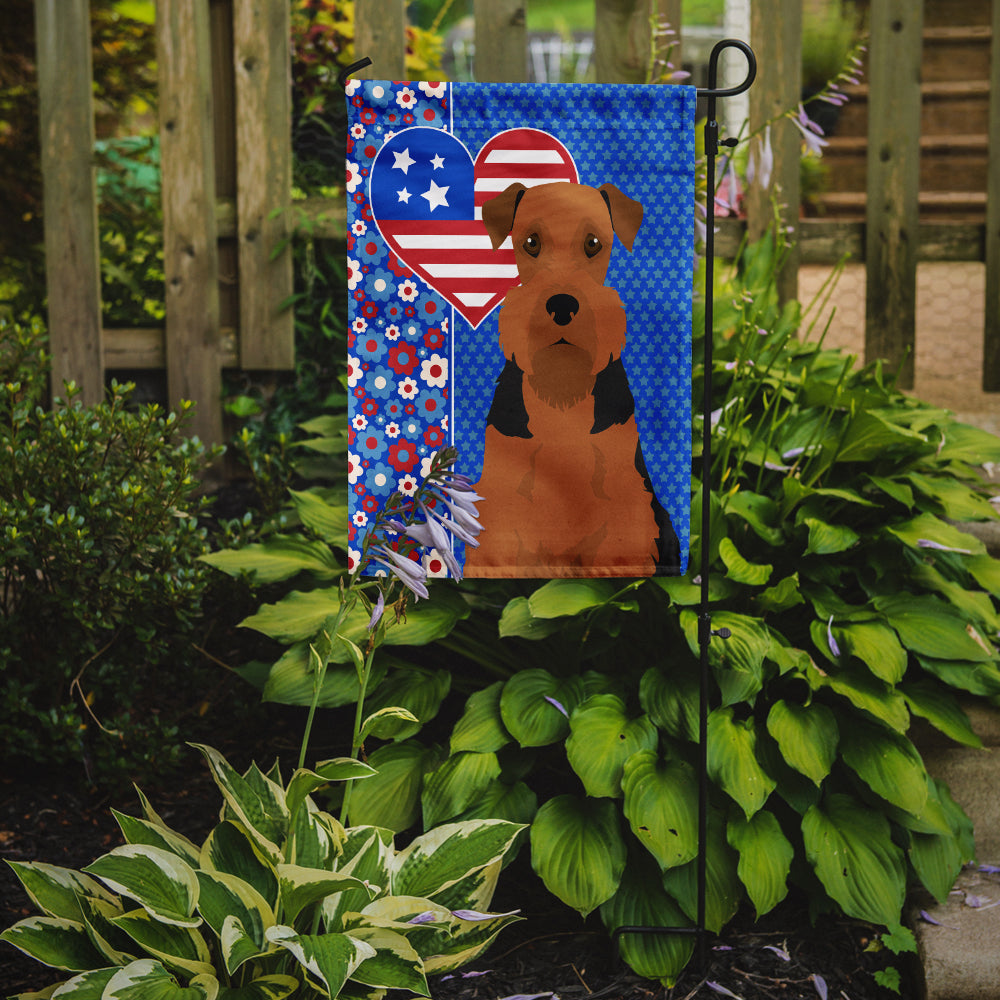 Black and Tan Airedale Terrier USA American Garden Flag