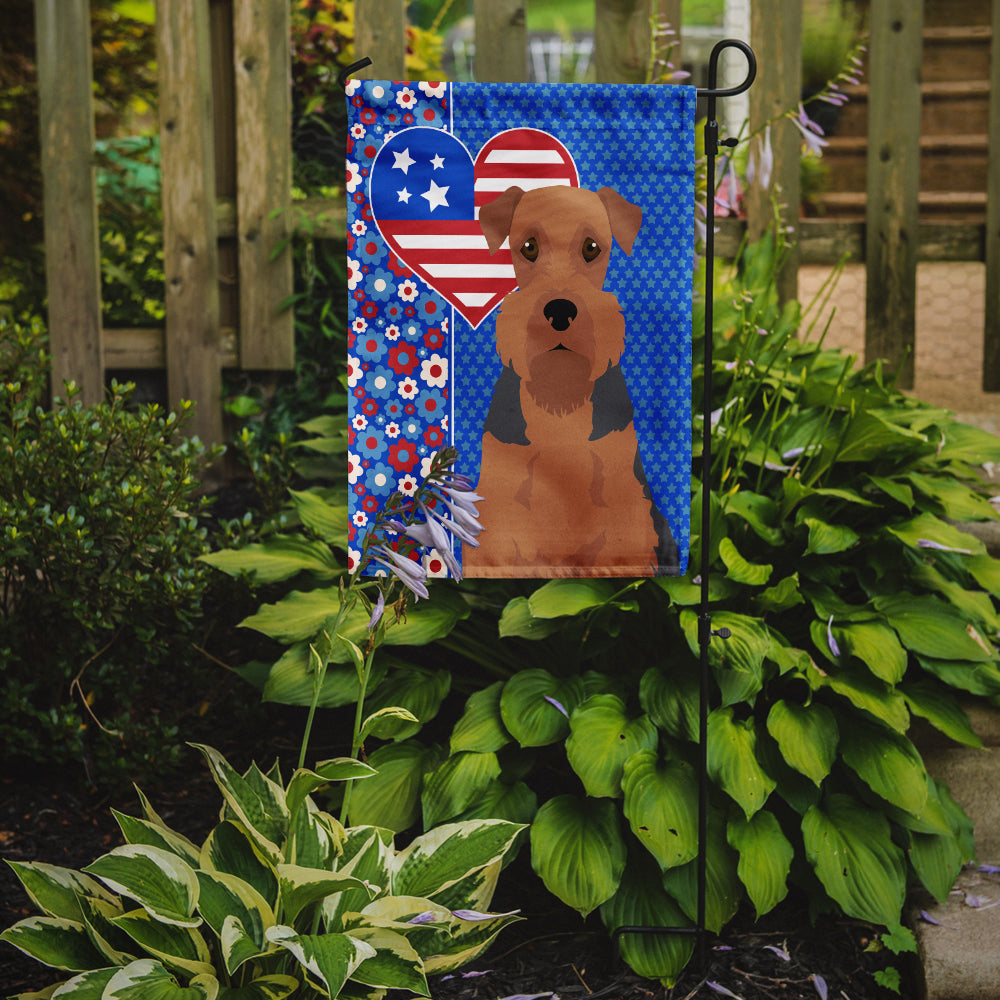 Grizzle and Tan Airedale Terrier USA American Garden Flag