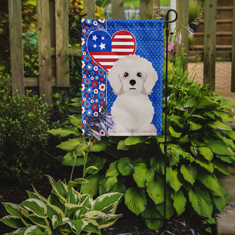 Bichon Frise USA American Garden Flag