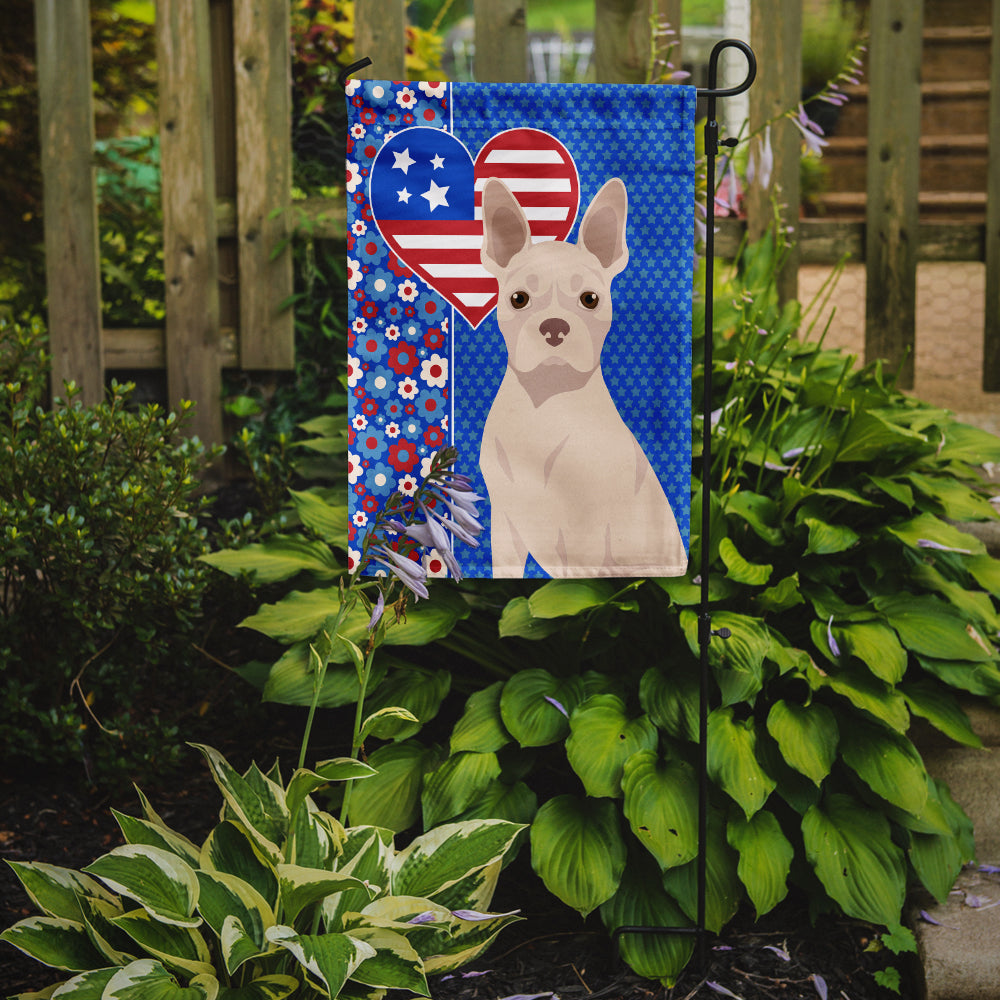 White Boston Terrier USA American Garden Flag