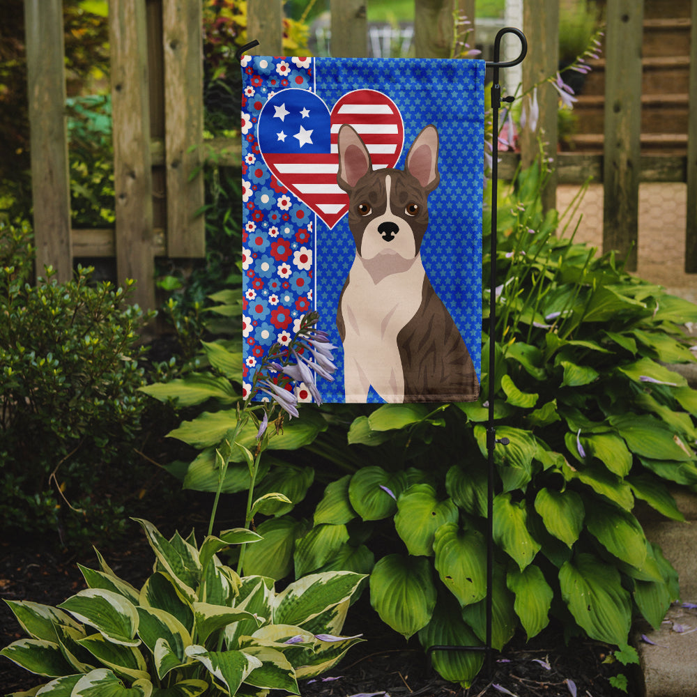 Brindle Boston Terrier USA American Garden Flag