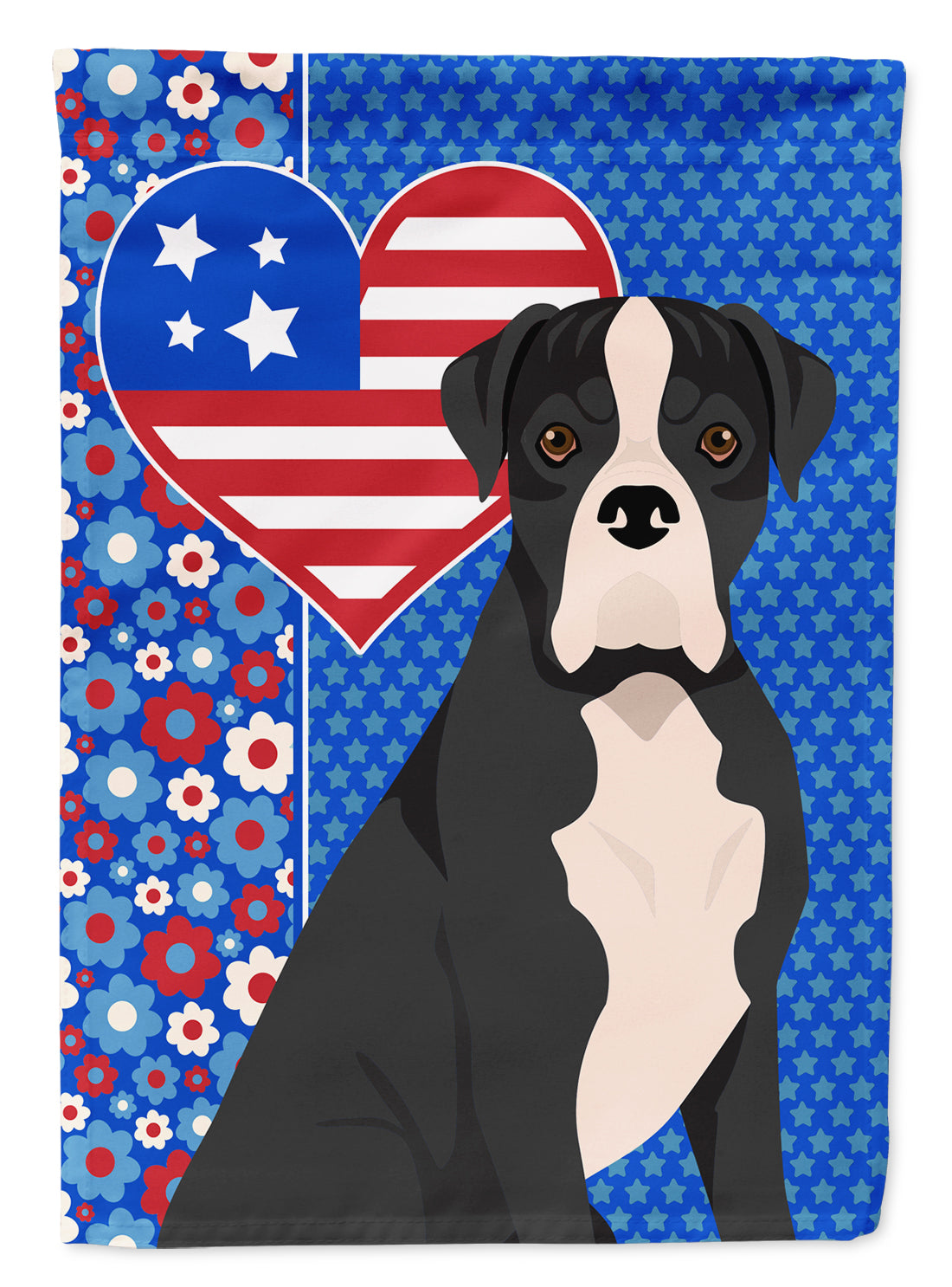 Buy this Natural Eared Black Boxer USA American Garden Flag