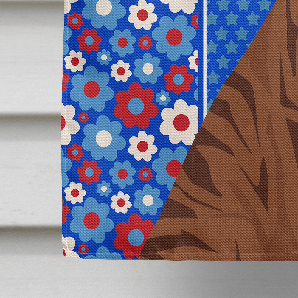 Red Brindle Boxer USA American House Flag
