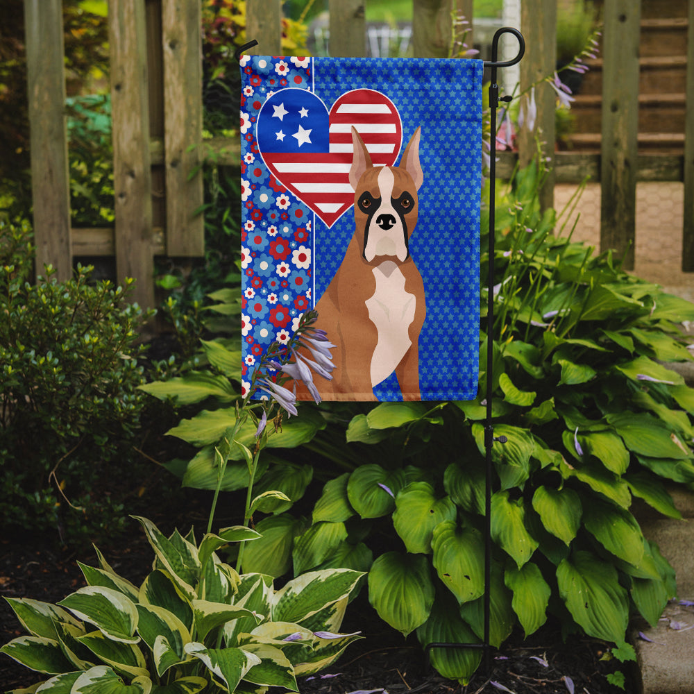 Fawn Boxer USA American Garden Flag