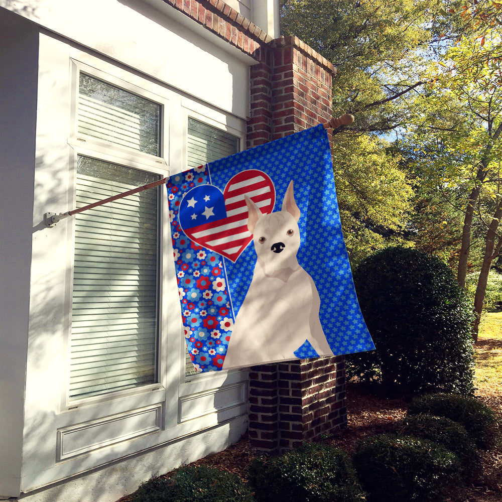 White Boxer USA American House Flag