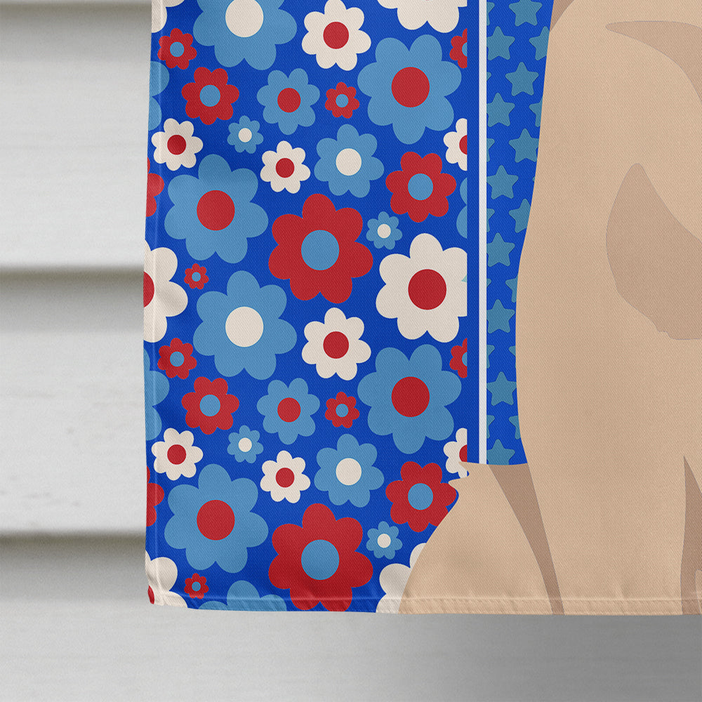 Longhaired Cream Chihuahua USA American House Flag