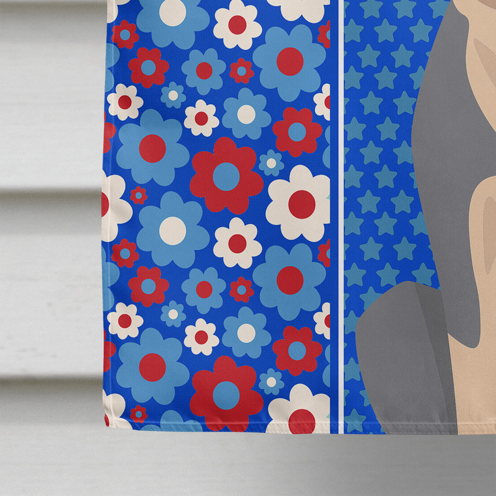 Blue and White Chihuahua USA American House Flag
