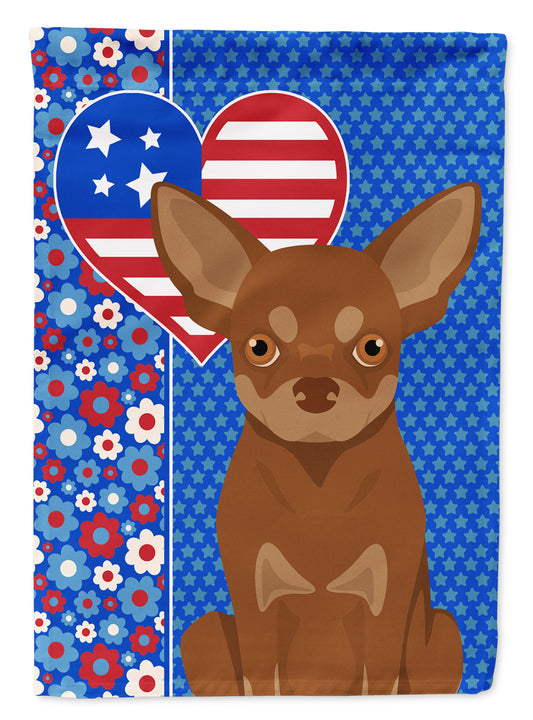 Buy this Chocolate and Tan Chihuahua USA American House Flag