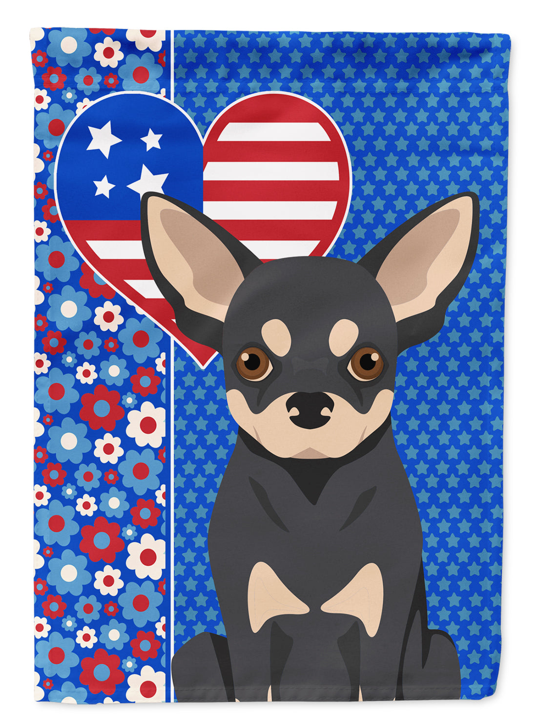 Buy this Black and Cream Chihuahua USA American House Flag