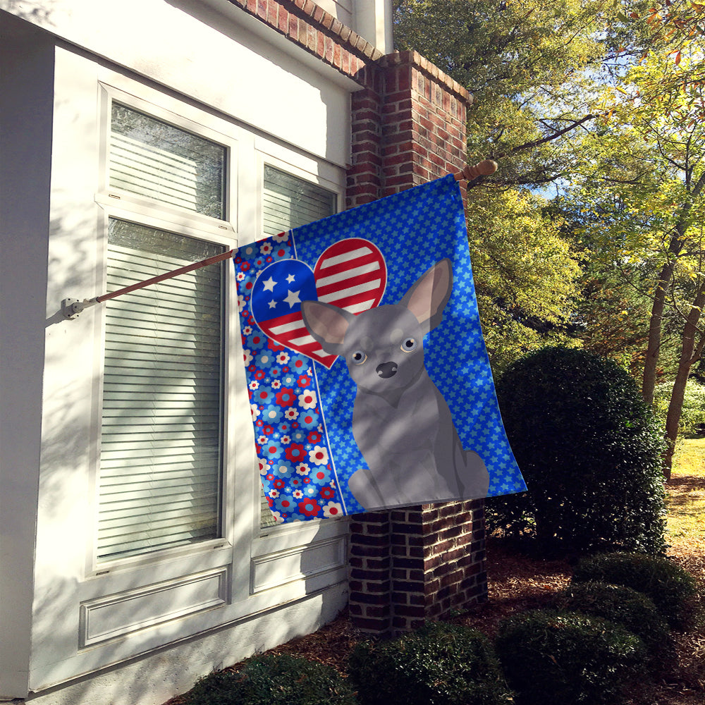 Blue Chihuahua USA American House Flag