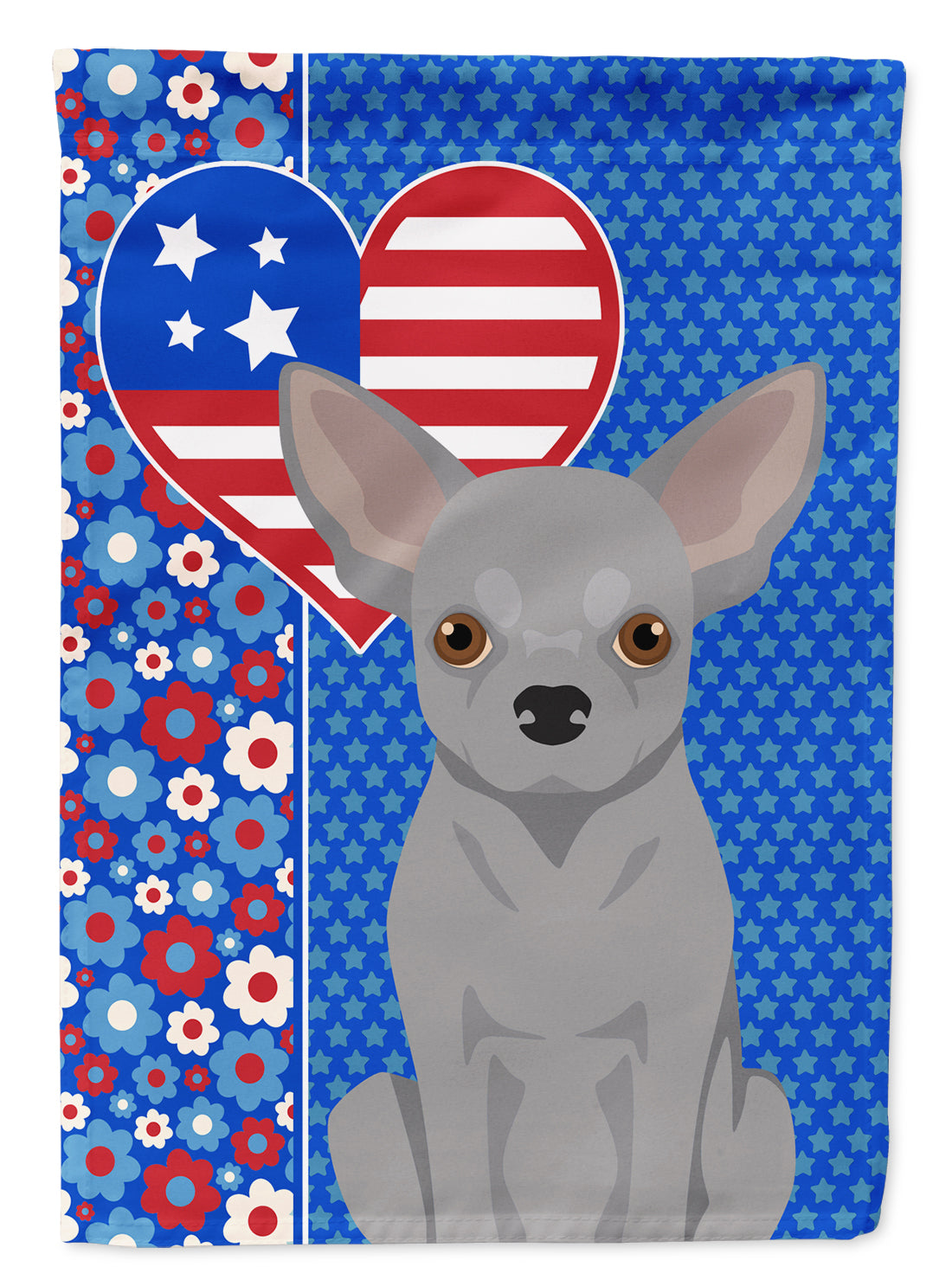 Buy this Silver Chihuahua USA American House Flag