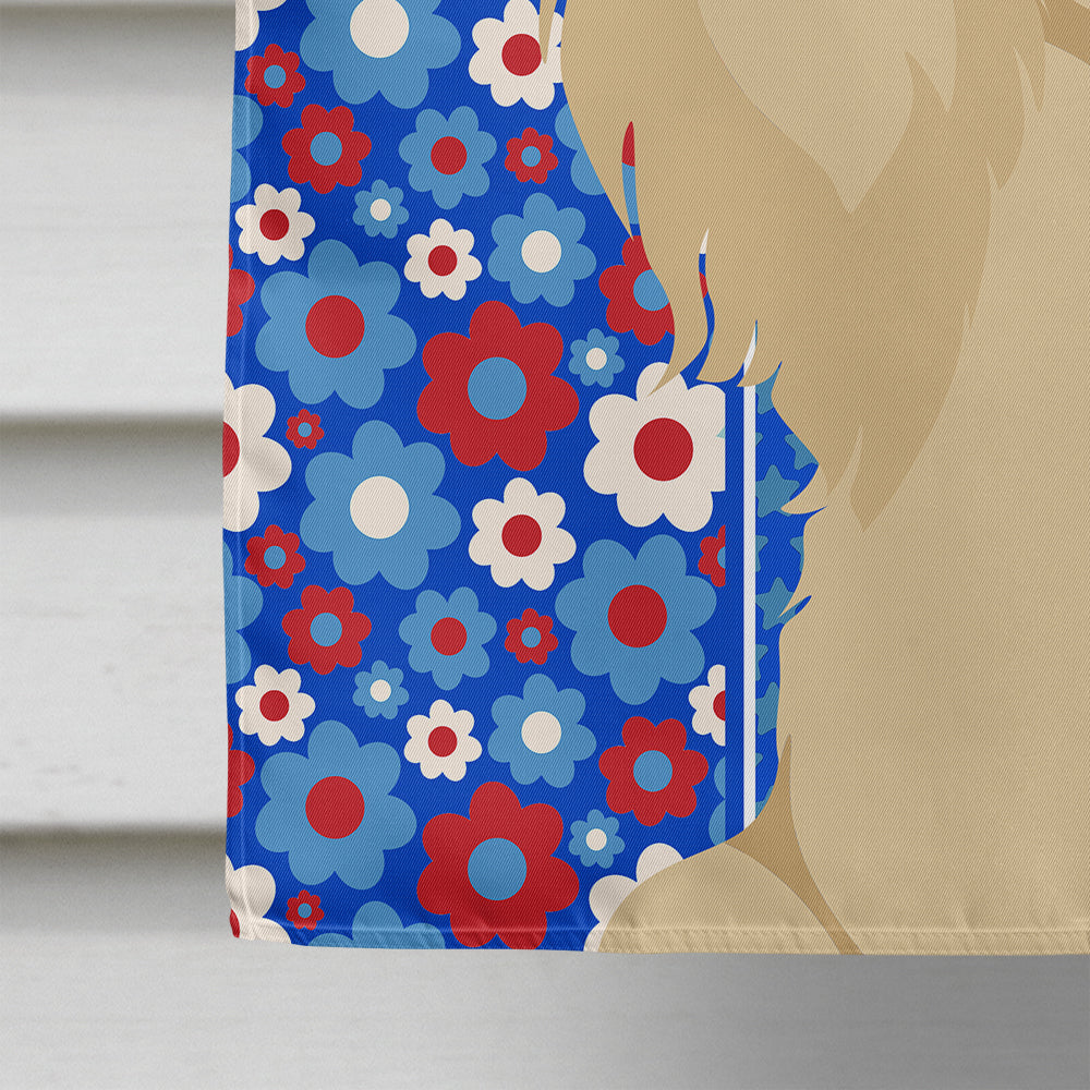 Longhair Cream Dachshund USA American House Flag