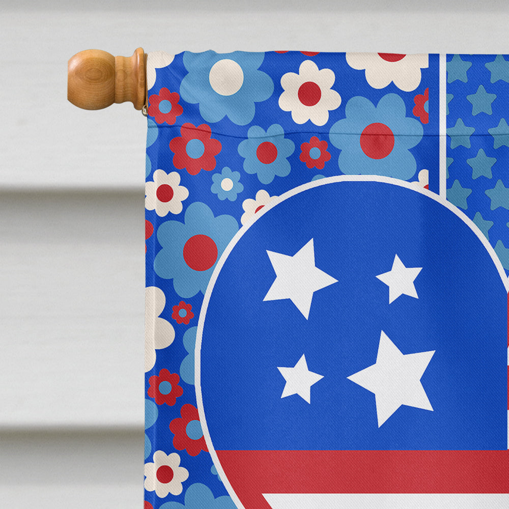 Red Piebald Dachshund USA American House Flag