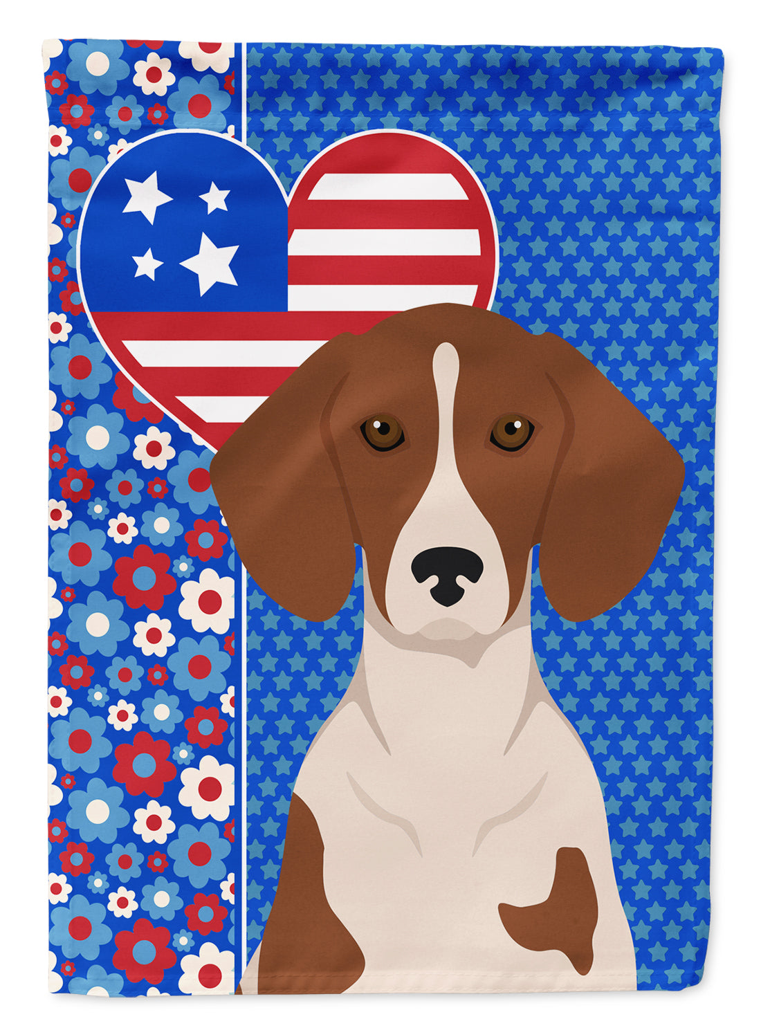 Buy this Red Piebald Dachshund USA American Garden Flag