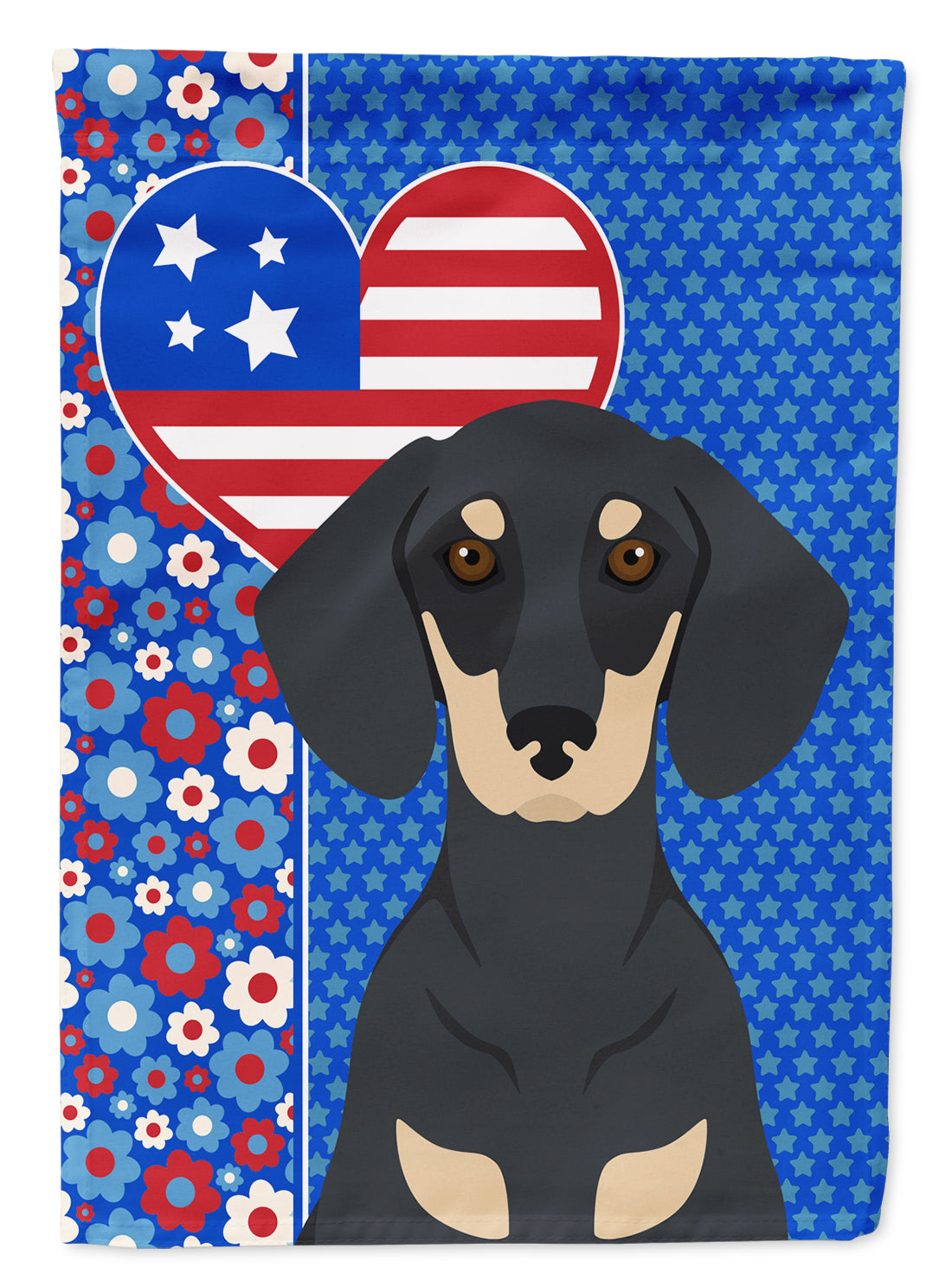 Buy this Black and Cream Dachshund USA American House Flag