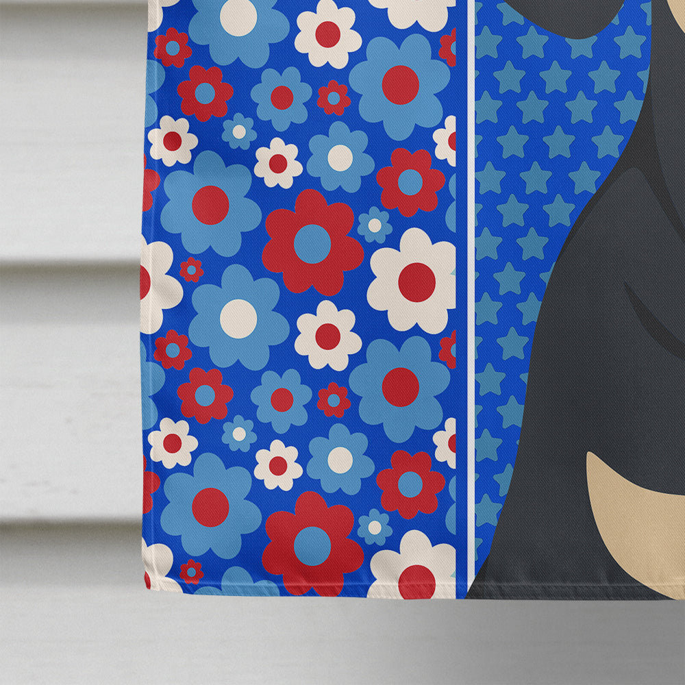 Black and Cream Dachshund USA American House Flag