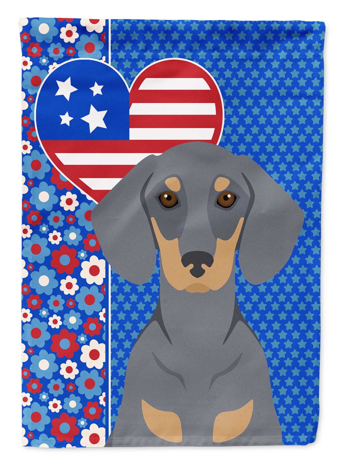 Buy this Blue and Tan Dachshund USA American Garden Flag