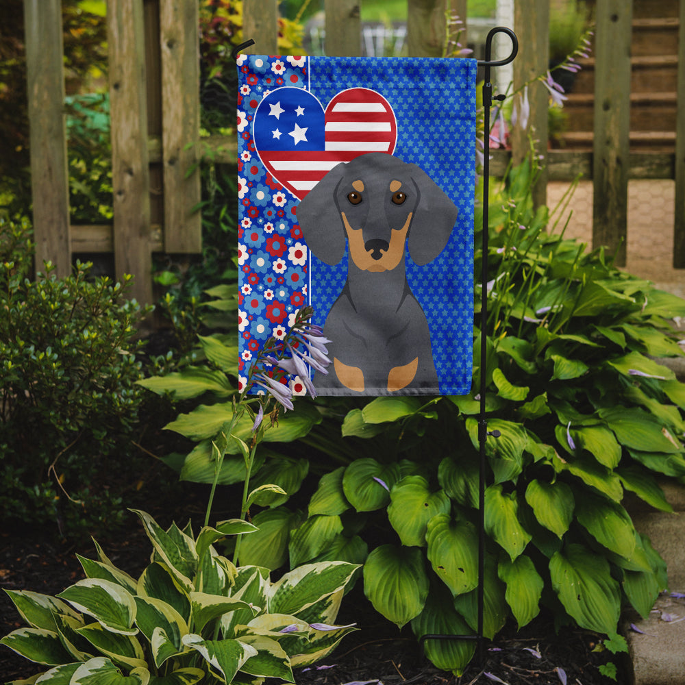 Blue and Tan Dachshund USA American Garden Flag