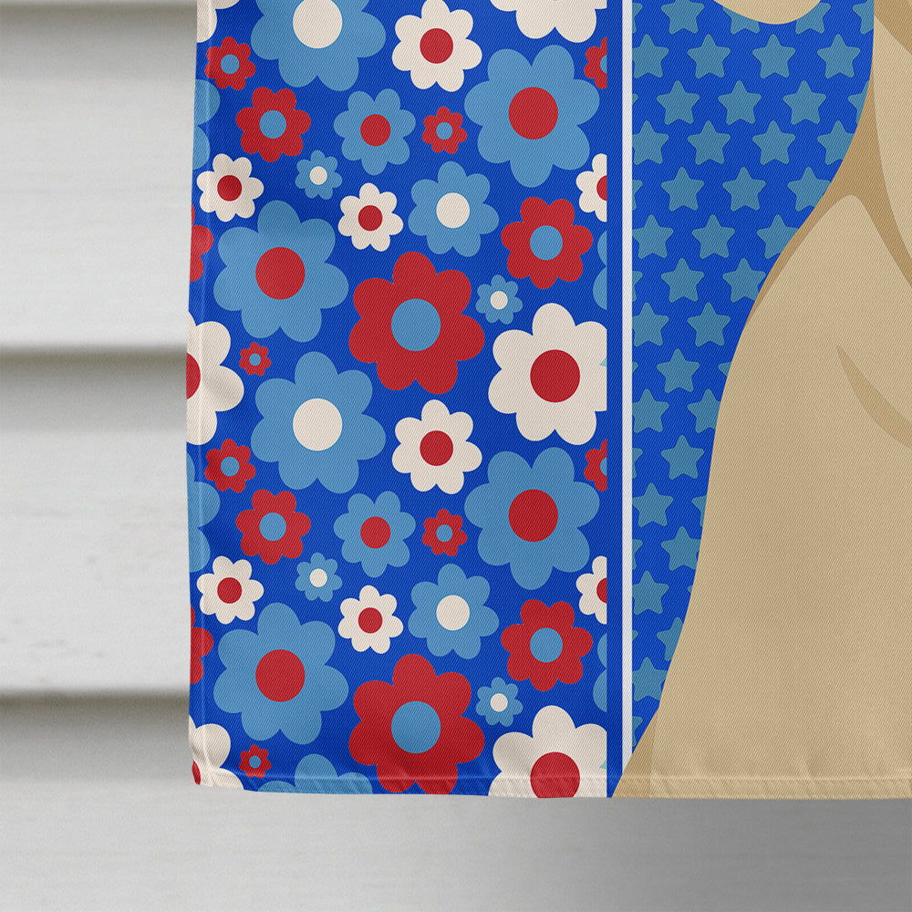 Cream Dachshund USA American House Flag