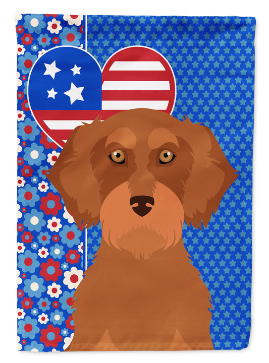 Buy this Wirehair Red Dachshund USA American Garden Flag