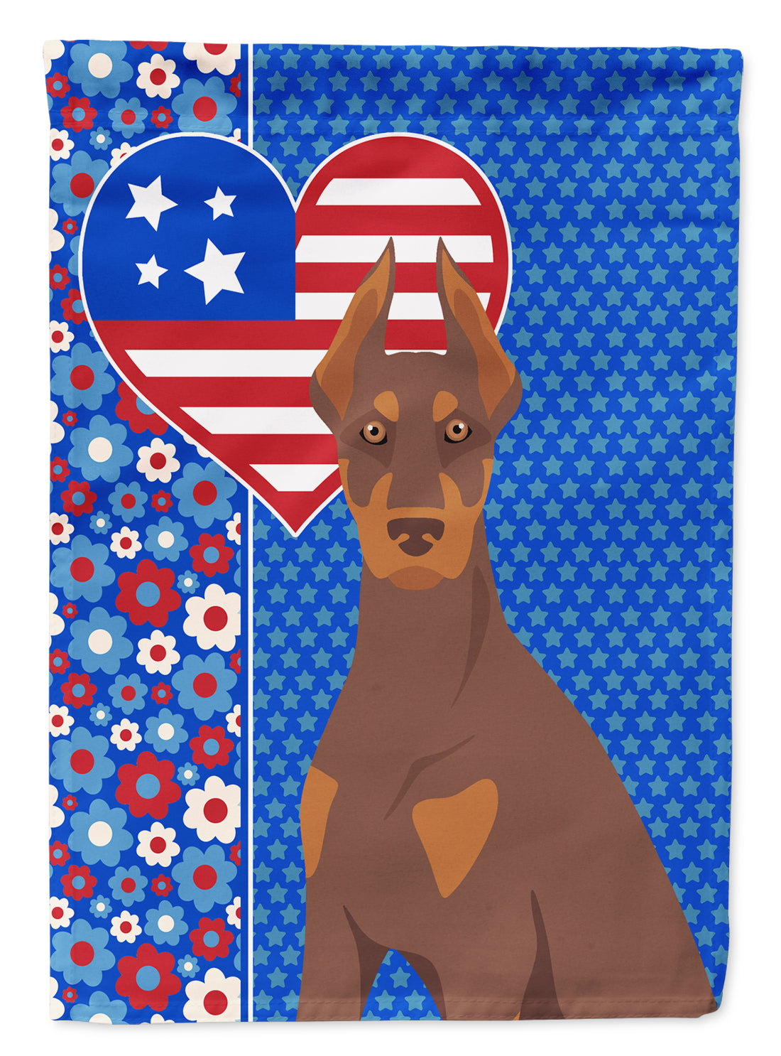 Buy this Red and Tan Doberman Pinscher USA American House Flag