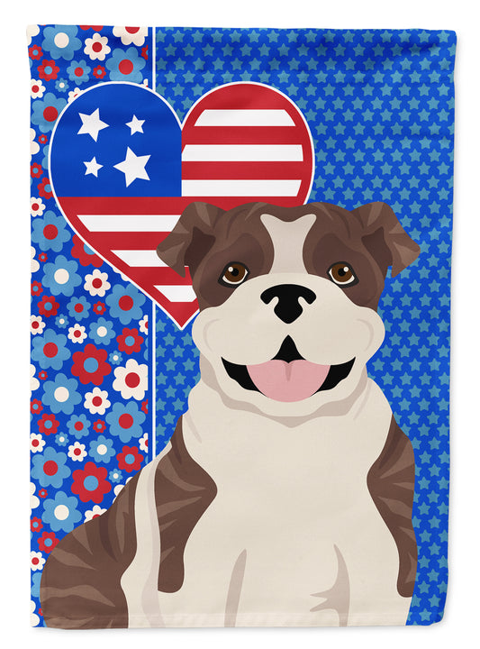 Buy this Brindle English Bulldog USA American Garden Flag