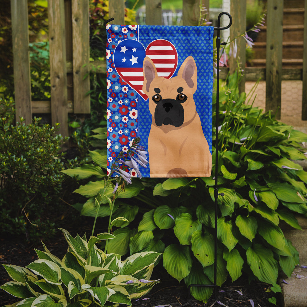 Fawn French Bulldog USA American Garden Flag