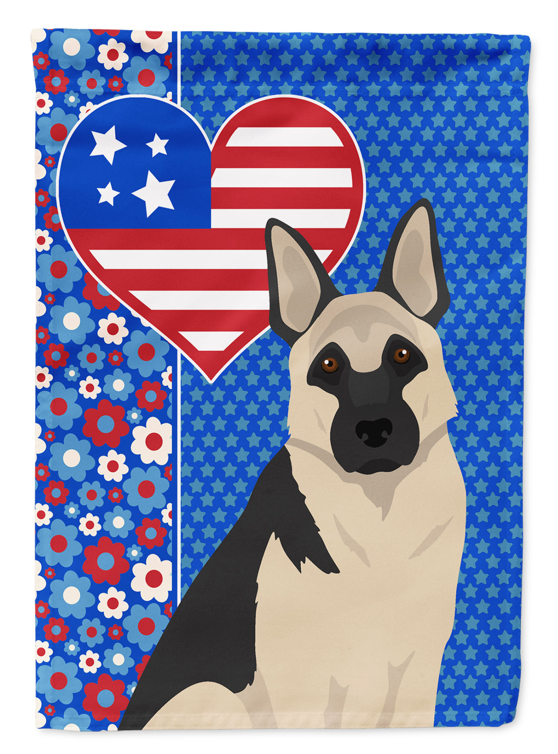 Buy this Black and Silver German Shepherd USA American Garden Flag