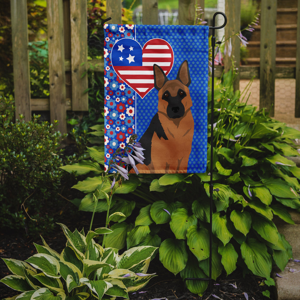Black and Tan German Shepherd USA American Garden Flag