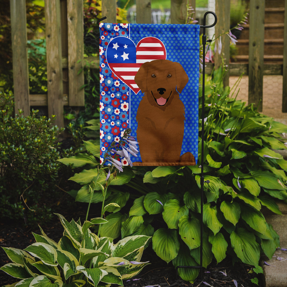 Mahogany Golden Retriever USA American Garden Flag