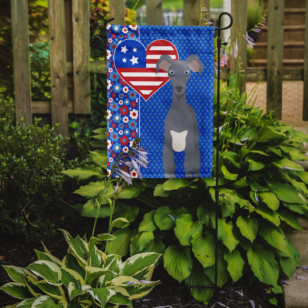 Gray Italian Greyhound USA American Garden Flag