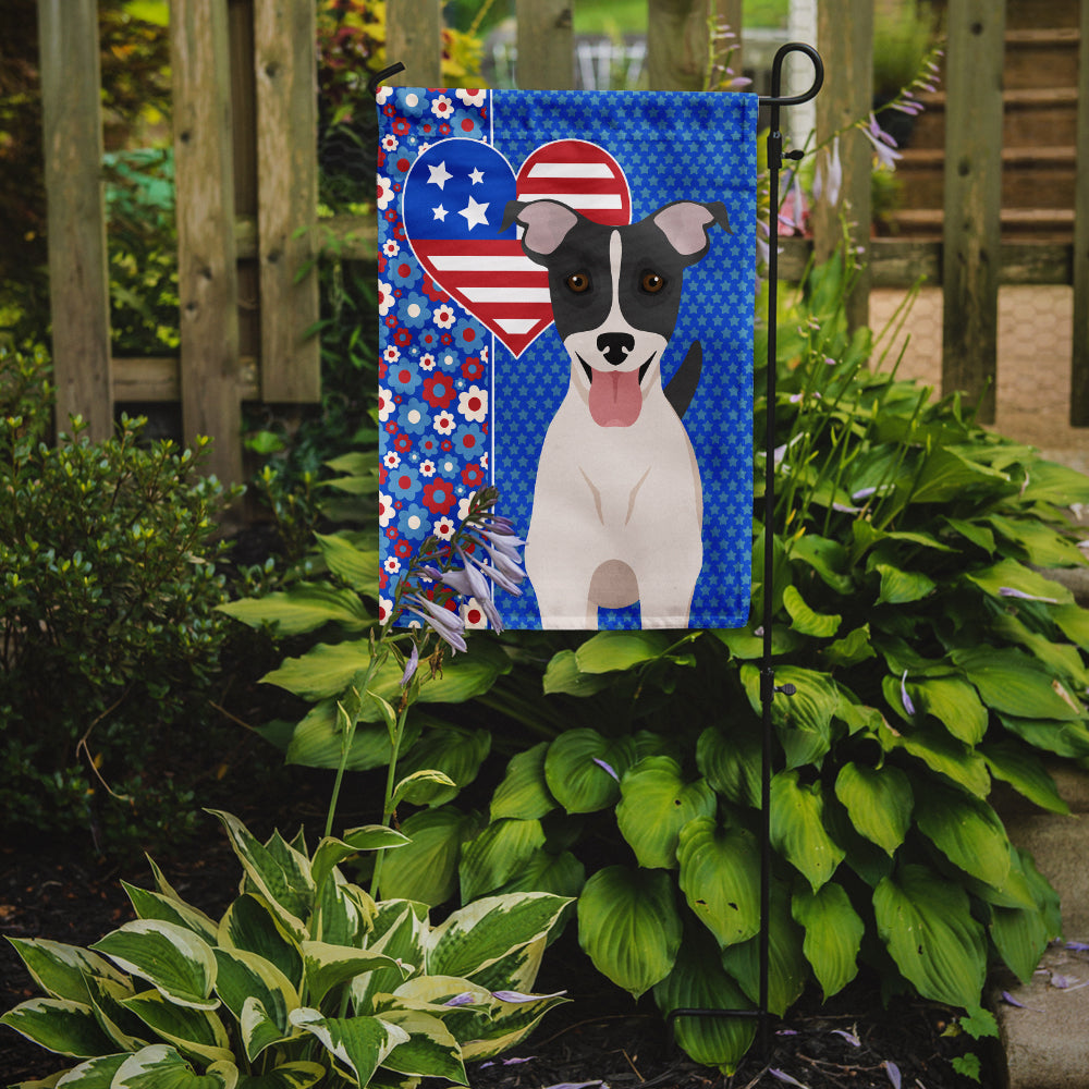 Black White Smooth Jack Russell Terrier USA American Garden Flag