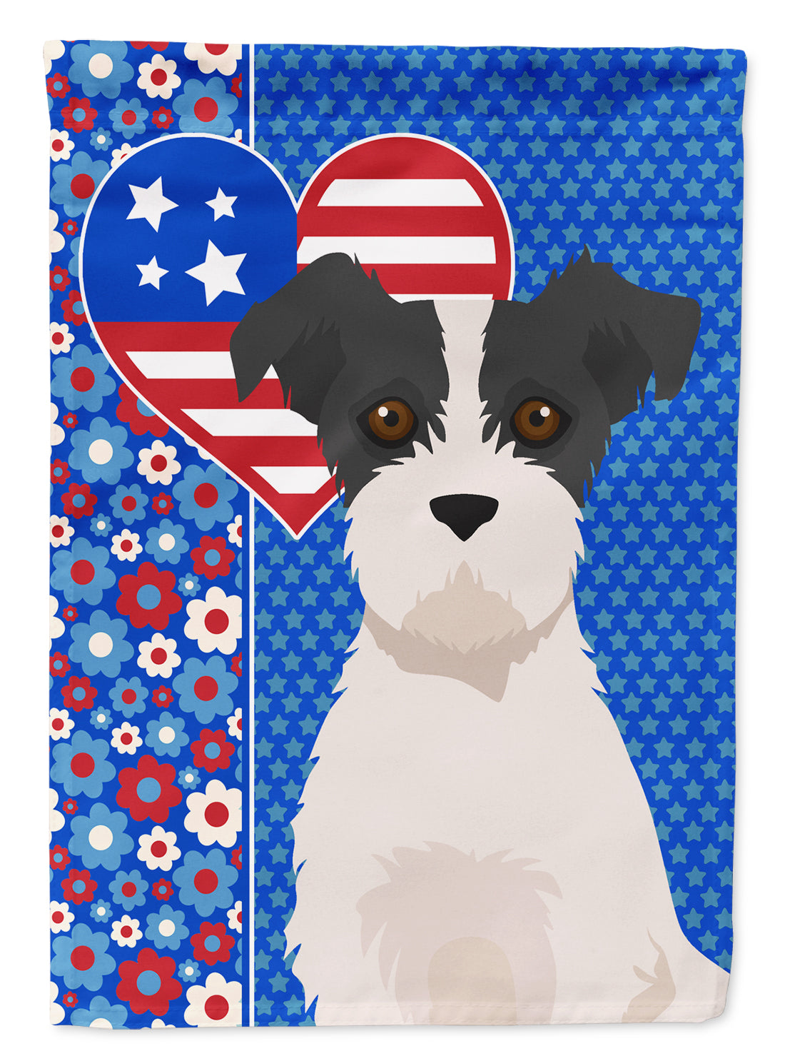 Buy this Black White Wirehair Jack Russell Terrier USA American Garden Flag