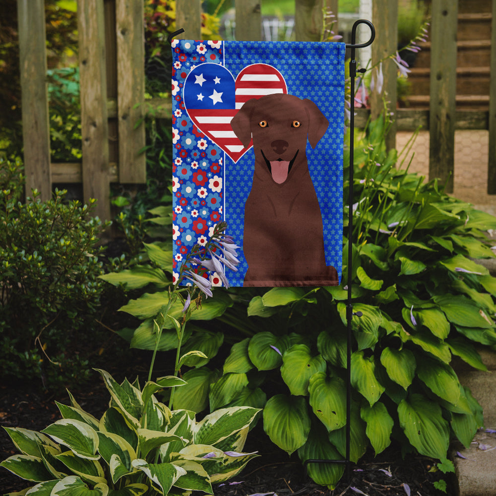 Chocolate Labrador Retriever USA American Garden Flag