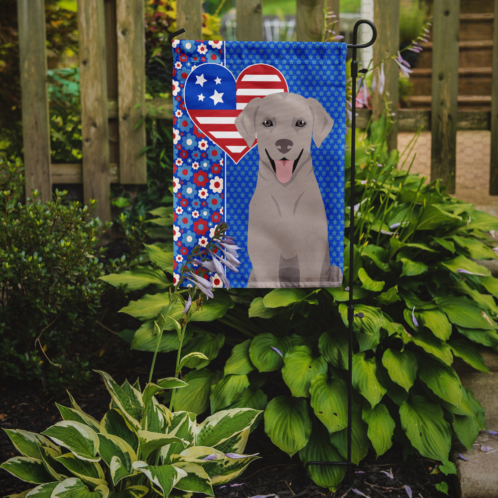 Gray Labrador Retriever USA American Garden Flag