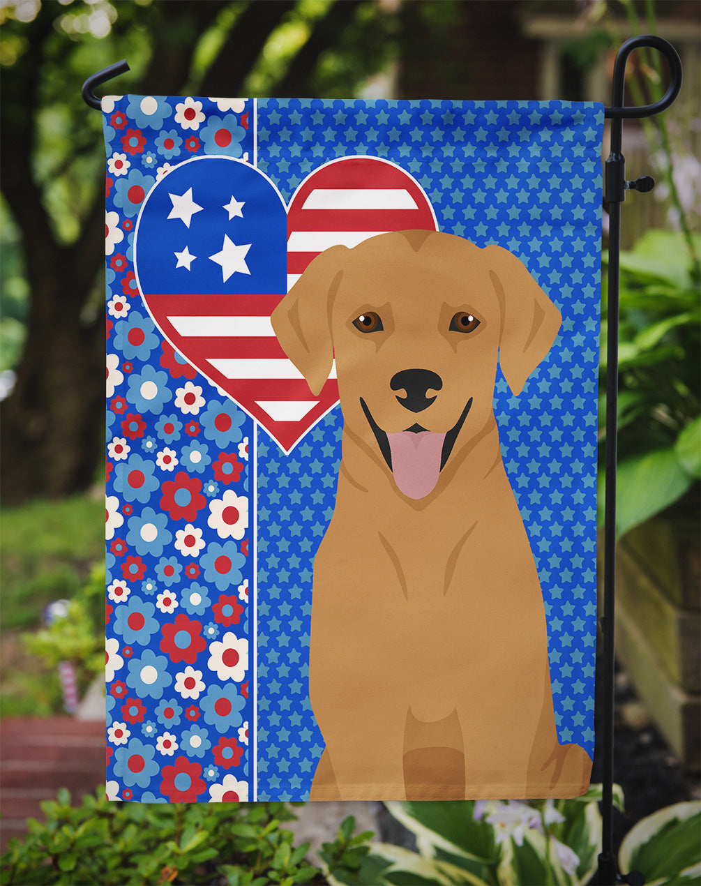 Red Fox Labrador Retriever USA American Garden Flag