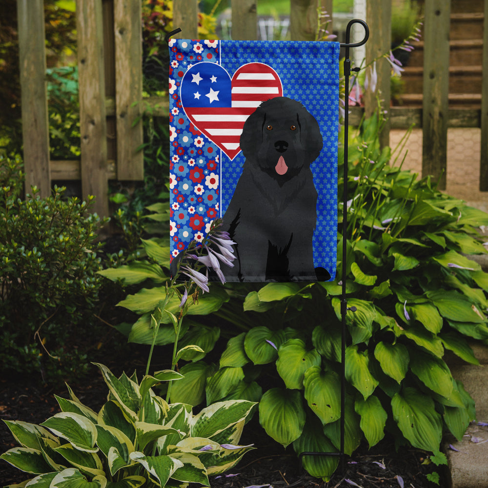 Black Newfoundland USA American Garden Flag