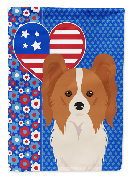 Buy this Red and White Papillon USA American Garden Flag