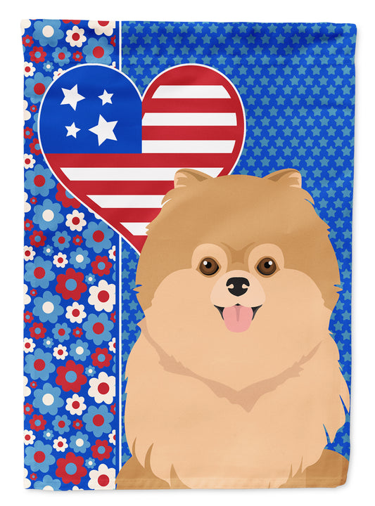 Buy this Orange Pomeranian USA American Garden Flag