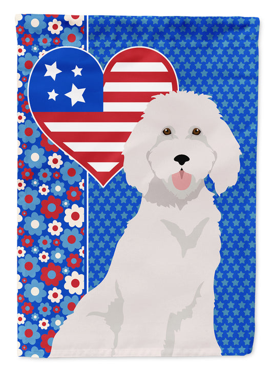 Buy this Standard White Poodle USA American Garden Flag