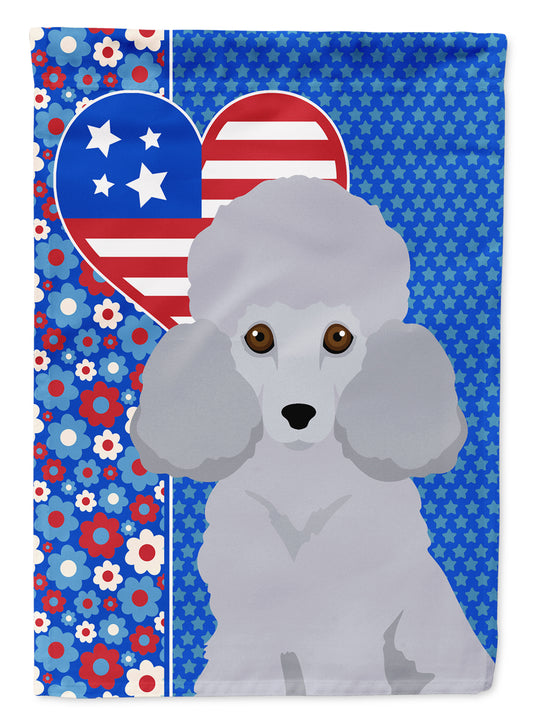 Buy this Toy Silver Poodle USA American Garden Flag