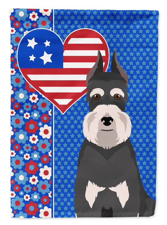 Buy this Black and Silver Schnauzer USA American Garden Flag