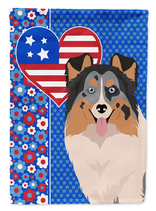 Buy this Blue Merle Sheltie USA American Garden Flag