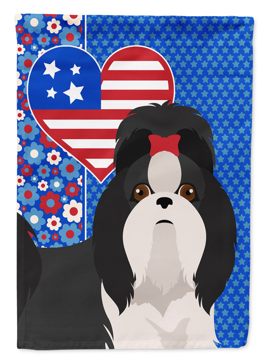 Buy this Black and White Shih Tzu USA American Garden Flag