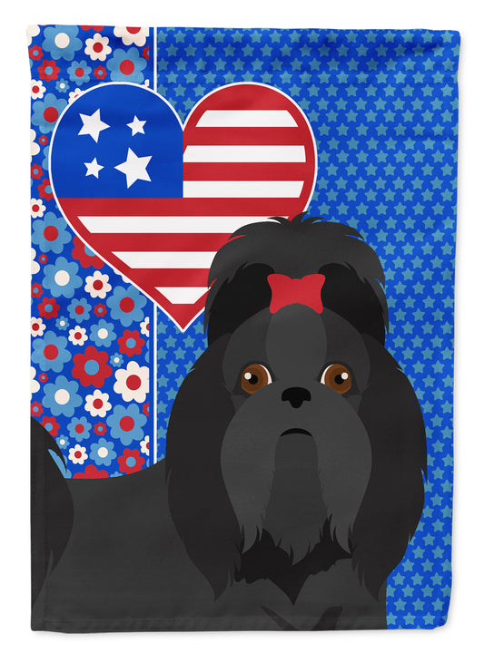 Buy this Black Shih Tzu USA American Garden Flag