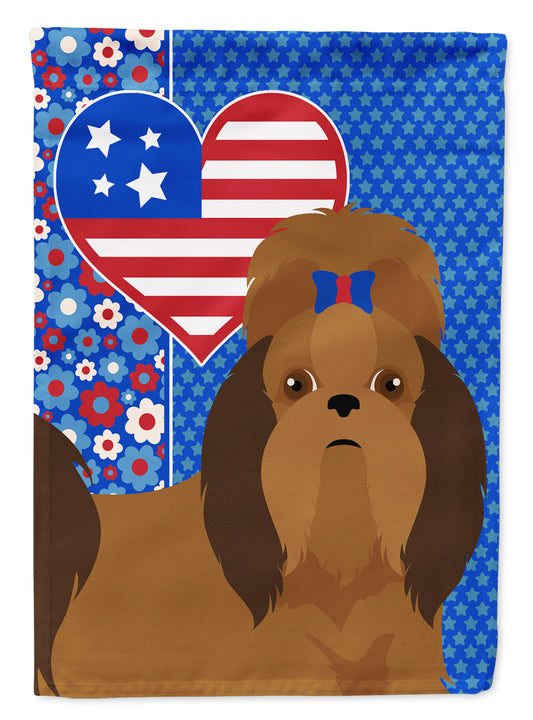 Buy this Red Shih Tzu USA American Garden Flag