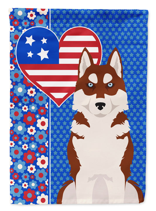 Buy this Red Siberian Husky USA American Garden Flag