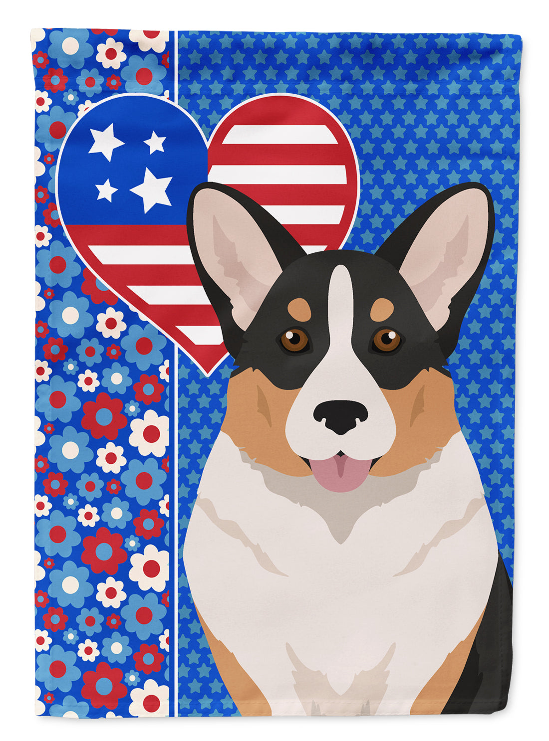 Buy this Tricolor Cardigan Corgi USA American Garden Flag