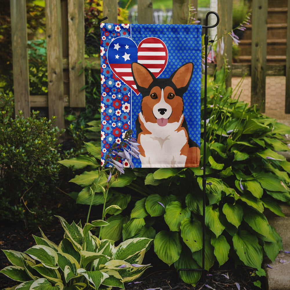 Sable Pembroke Corgi USA American Garden Flag